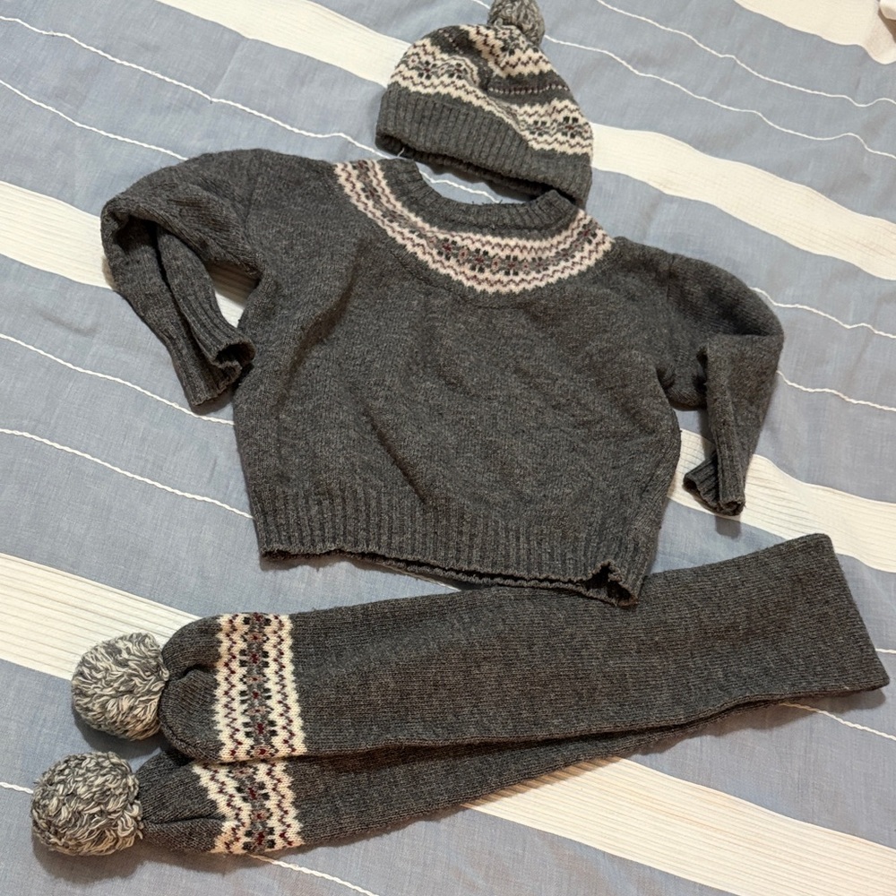 Cozy Gray wool set kids spanish